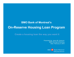 Financing Option - Bank of Montreal