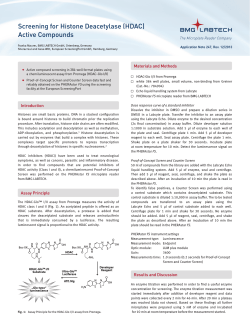 Screening for Histone Deacetylase (HDAC) Active Compounds