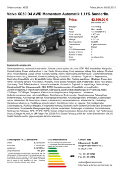 Volvo XC60 D4 AWD Momentum Automatik 1,11% Sonderfin. Price