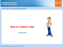 Ariba - how to submit a bid