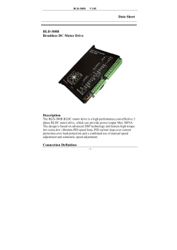 Data Sheet BLD-300B Brushless DC Motor Drive Description