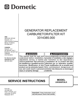8-11/11 lw3000p.blk genrator replacement carburetor/filter