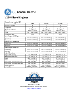 GE V228 Diesel Engines data Catalog. Free download