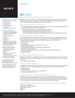 DoStudio Overview (pdf) - Sony Creative Software