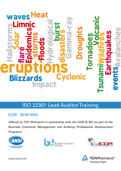 BCM 5000 ISO 22301 Lead Auditor Program