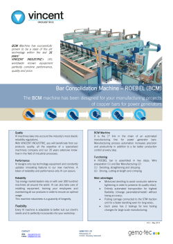 Bar Consolidation Machine – ROEBEL (BCM)