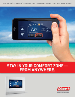 Echelon&trade; Residential Communicating Control with Wi-Fi