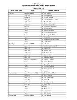 MCI Staff list - S. Nijalingappa Medical College and HSK