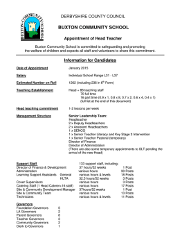 Information for Candidates
