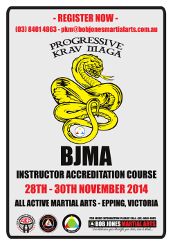 download the flyer - Bob Jones Martial Arts