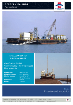 Geocean Kalinda Shallow Water Pipelay Barge Specification