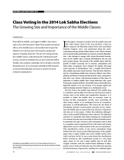 Class Voting in the 2014 Lok Sabha Elections