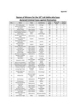 MPs who have declared Criminal Cases against