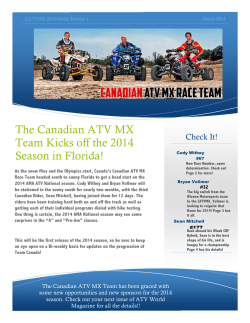 The Canadian ATV MX Team Kicks off the 2014 Season in Florida!