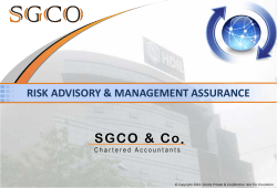 SGCO Profile Assurance Risk Advisory