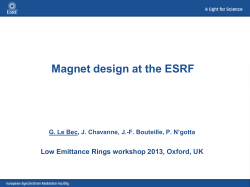 Magnet design at the ESRF