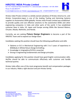 Fixture Design Engineer