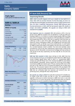 Equity Company Update BJBR IJ / BJBR.JK PT Bank BJB (Persero
