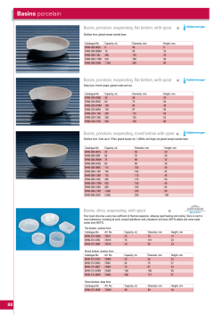 Basins porcelain - Fisher UK Extranet