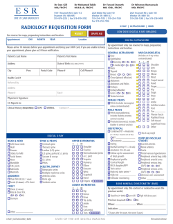 RADIOLOGY REQUISITION FORM