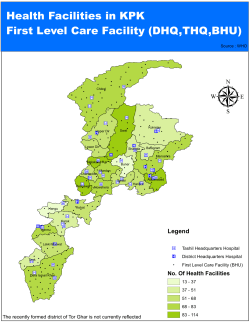 Health Facilities in KPK First Level Care Facility (DHQ,THQ,BHU)