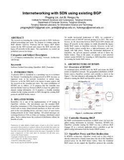 Internetworking with SDN using existing BGP