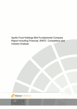 Apollo Food Holdings Bhd Fundamental Company Report Including