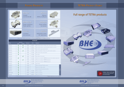 TETRA Product Family - BHE Bonn Hungary Electronics Ltd.