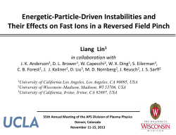 Energetic-Particle-Driven Instabilities and Their Effects on Fast Ions