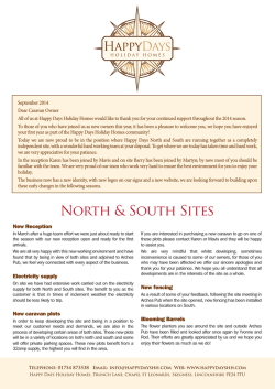 Newsletter - Happy Days Holiday Homes