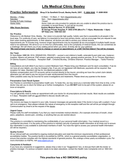 Download our Practice Information Sheet