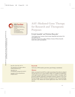 AAV-Mediated Gene Therapy for Research and Therapeutic Purposes