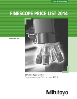FINESCOPE PRICE LIST 2014 - Mitutoyo America Corporation