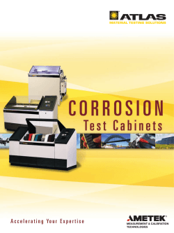 Corrosion brochure (English, PDF) - Atlas Material Testing Solutions