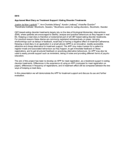 0015 App-based Meal Diary as Treatment Support i Eating