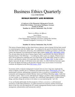 Business Ethics Quarterly - Weltethos