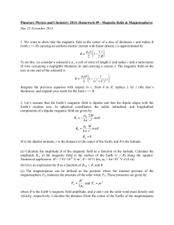 Planetary Physics and Chemistry 2014: Homework 09
