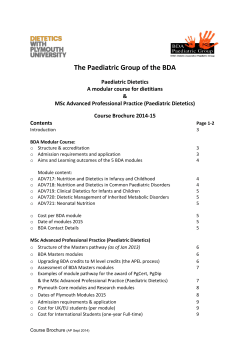 The Paediatric Group of the BDA