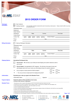 EQAS 2015 Order Form