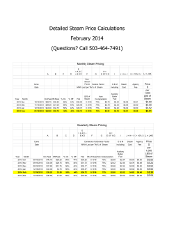 Steam pricing spreadsheet 2014 and Posting