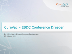 CureVac – EBDC Conference Dresden