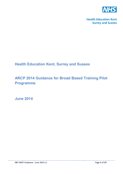 Health Education Kent, Surrey and Sussex ARCP
