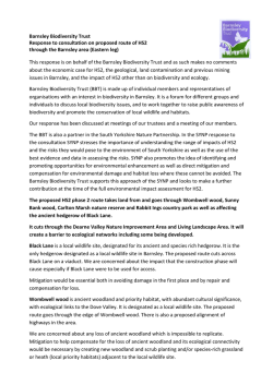 BBT response to HS2 route consultation