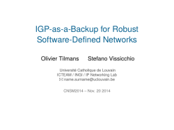 IGP-as-a-Backup for Robust Software-Defined Networks