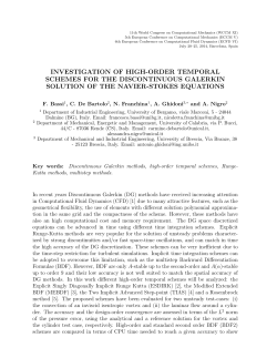 investigation of high-order temporal schemes for the