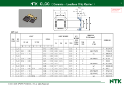 NTK CLCC ( Ceramic - Leadless Chip Carrier ）