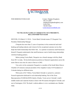 4/7/14 – Vectra Bank Names JT Choquette Vice President