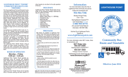 Bus Schedule - City of Lighthouse Point
