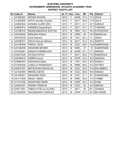District Quota Admission