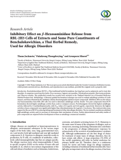 Research Article Inhibitory Effect on